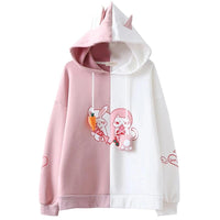 Bunny Ear Pink Anime Hoodie