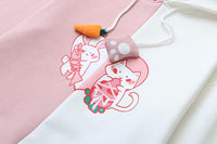 Bunny Ear Pink Anime Hoodie