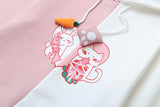 Bunny Ear Pink Anime Hoodie