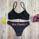 Yes Daddy Print Bikini