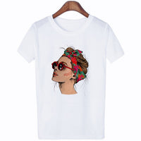 Girl With Green Bandana Graphic T-shirt