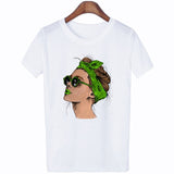 Girl With Green Bandana Graphic T-shirt