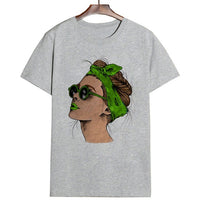 Girl With Green Bandana Graphic T-shirt