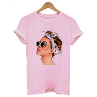 Girl With Green Bandana Graphic T-shirt